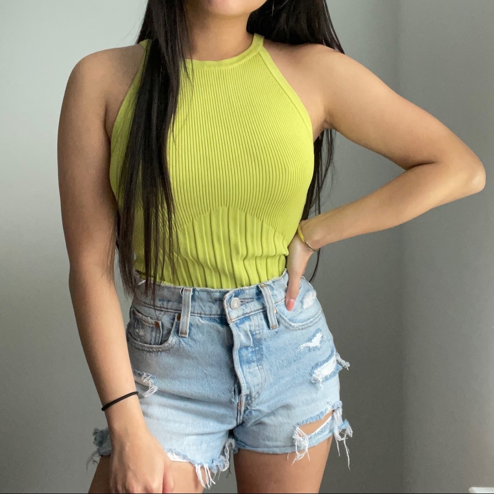 Vintage Lime Green Top - Picture 2 of 12